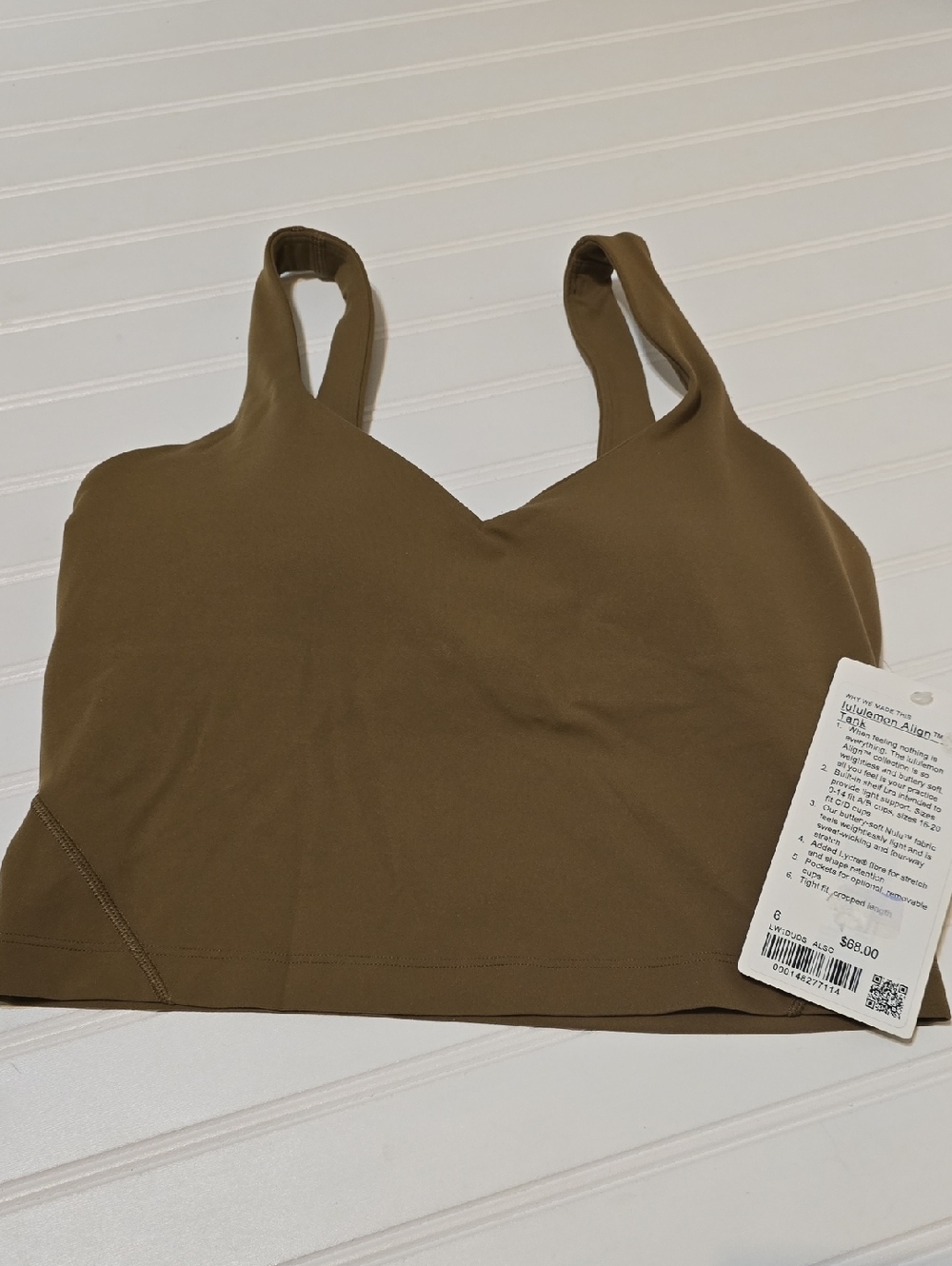 Womens Lululemon Align Tank Top Size 6 Soft Built Bra For Support NWT - Picture 9 of 9